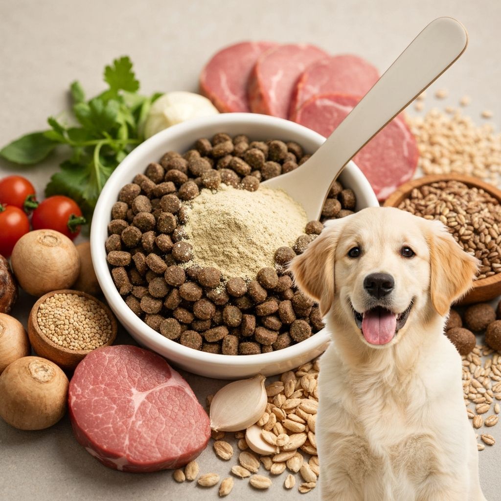 Probiotika und gesundes Hundefutter für Darmaufbau - natürliche Nahrungsergänzung